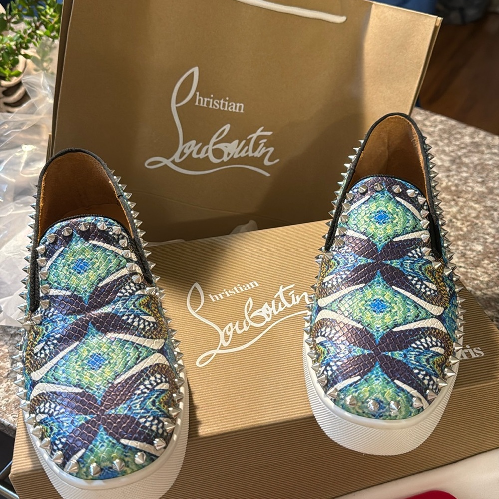 Christian Louboutin python flat